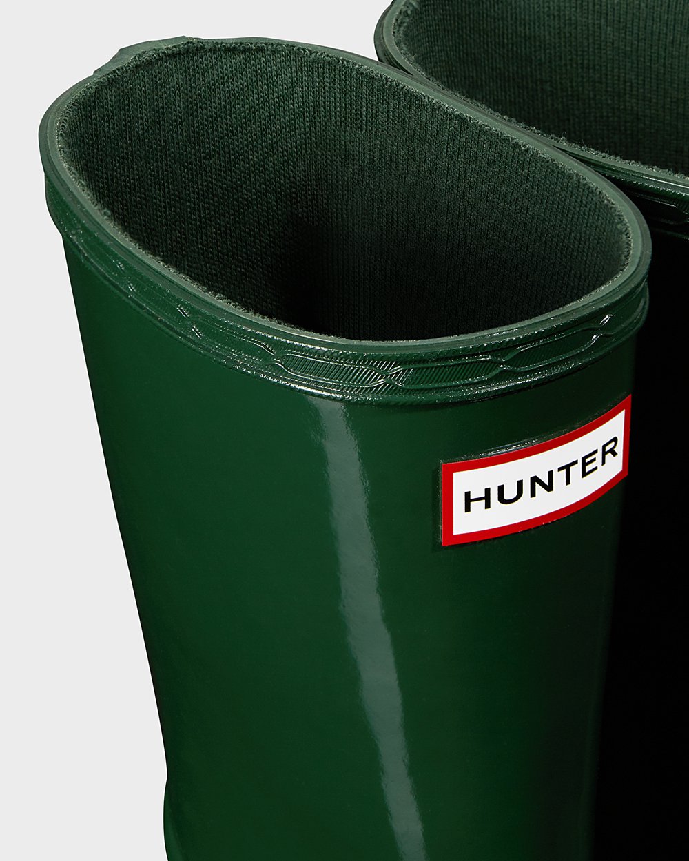 Bottes de Pluie Hunter Original First Classic Gloss Enfant Vert JRQLPZS-13